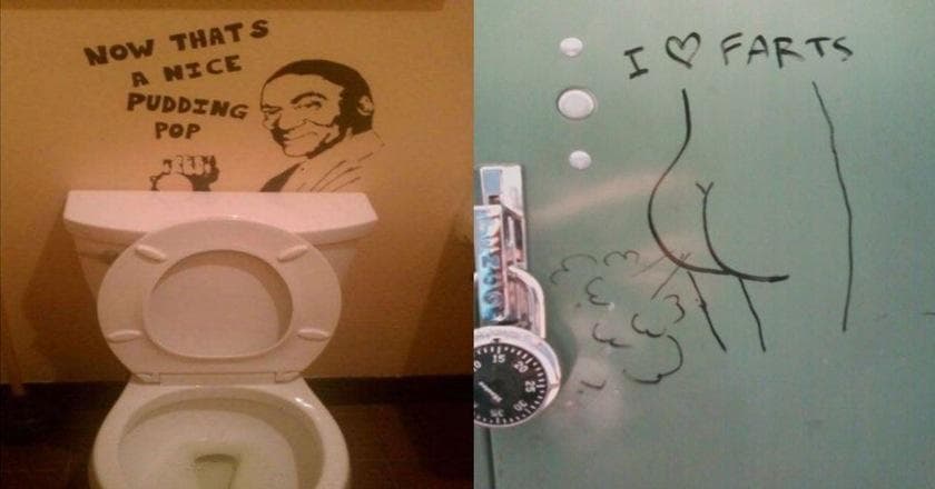 19 Examples of Dirty Bathroom Graffiti That Makes Pooping Fun