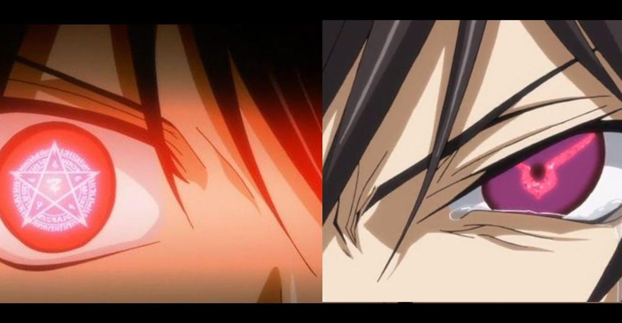 Different eyes on each anime characters power