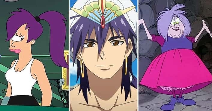 24 Iconic Cartoon Characters Who Have Purple Ha...
