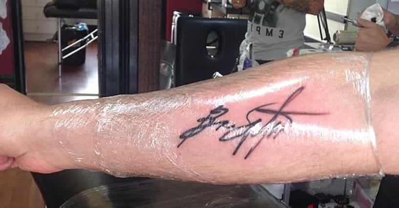 Celebrity Autograph Tattoos | Inked Signatures from Famous People