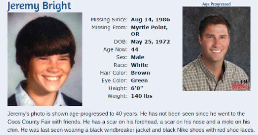 Inside The Unsolved Mystery Of Jeremy Bright's 1986 Disappearance