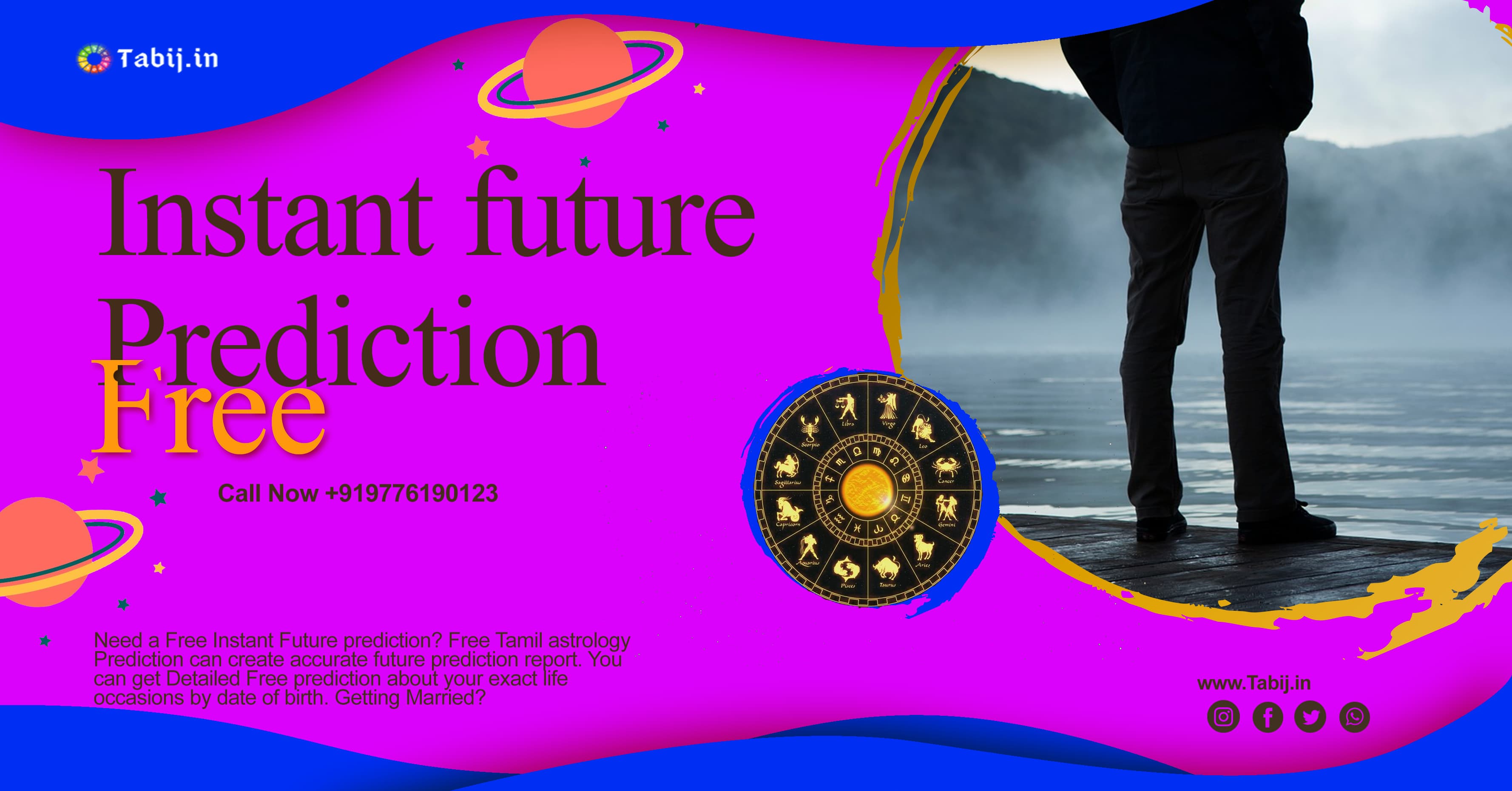 Free Instant Future Prediction Predict Accurate Life By Date Of Birth And Time Where you can get a detailed life predictions free report about your character, education, status, career, marriage and relationships, health future predictions given this report are calculated by the best astrologers in india using the date of birth. free instant future prediction predict accurate life by date of birth and time
