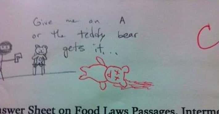 Hilarious Teacher Comments on Tests
