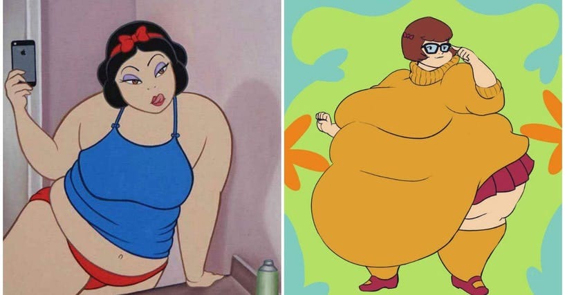 24 Fat Versions Of Your Favorite Cartoon Characters