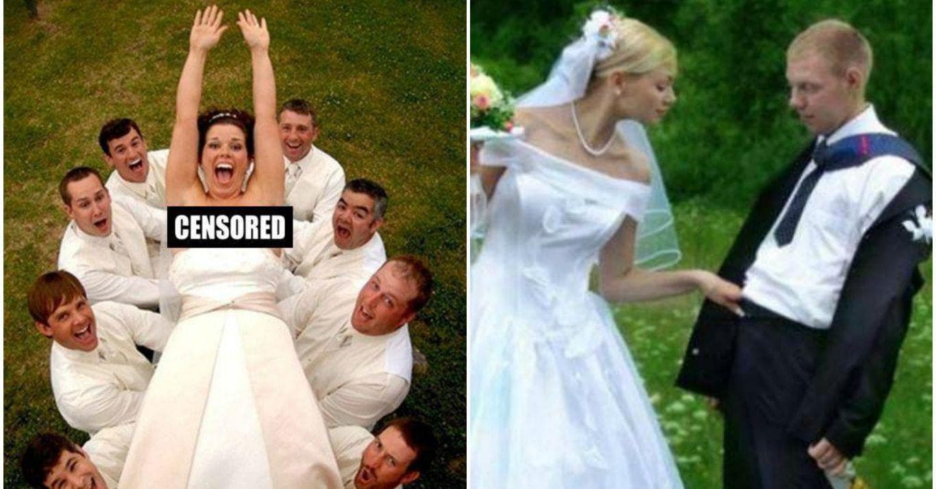 20 Wedding Photos That Are Straight Up Trashy