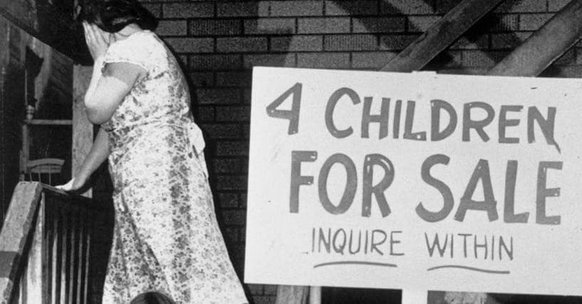The Tragic Story Behind The Photo Of Four Children Who Had To Be Sold