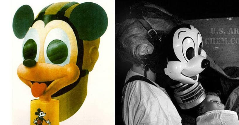 ww2 walt disney designed a mickey mouse gas mask