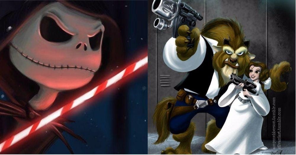  Star Wars And Disney Mashup Fan Art Is Exactly What The 