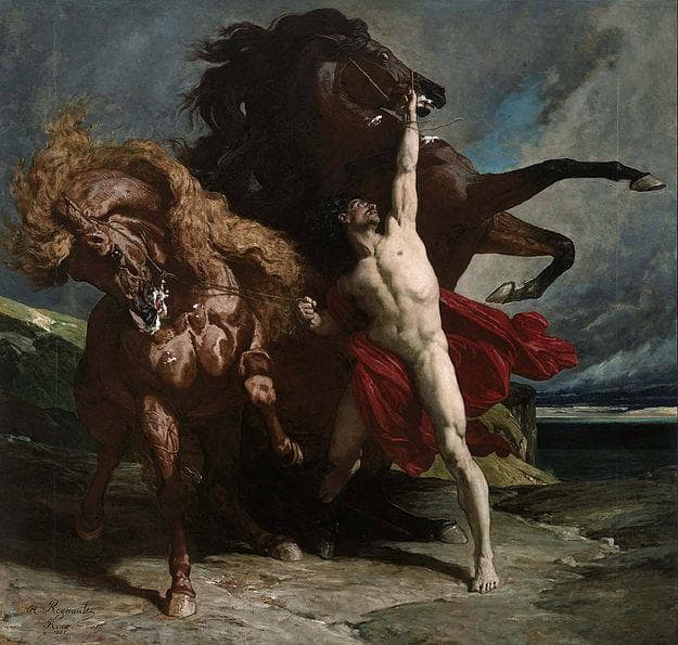 Famous Horse Art List Popular Artwork Paintings About Horse   Automedon With The Horses Of Achilles Artwork Photo 1