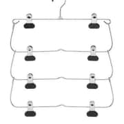 Whitmor 6021-185 Ebony Chrome Collection 4-Tier Folding Skirt Hanger