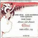 Frederic Loewe , Alan Jay Lerner   Gigi is a musical with a book and lyrics by Alan Jay Lerner and music by Frederick Loewe. It is based on the novella Gigi by Colette and 1958 hit musical film of the same name.