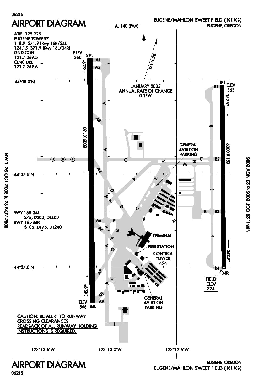 List Of All Oregon Airports OR Airports   Eugene Airport Airports Photo 1