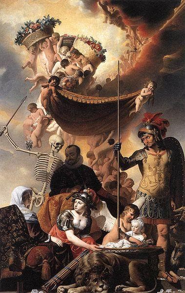 Famous Allegory Paintings List Popular Paintings In The Allegory Genre   Allegory Of The Birth Of Frederik Hendrik Artwork Photo 1