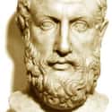 Parmenides of Elea was a pre-Socratic Greek philosopher from Elea in Magna Graecia. He was the founder of the Eleatic school of philosophy.