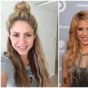 Shakira on Random Photos Of Celebrities With And Without Their Makeup