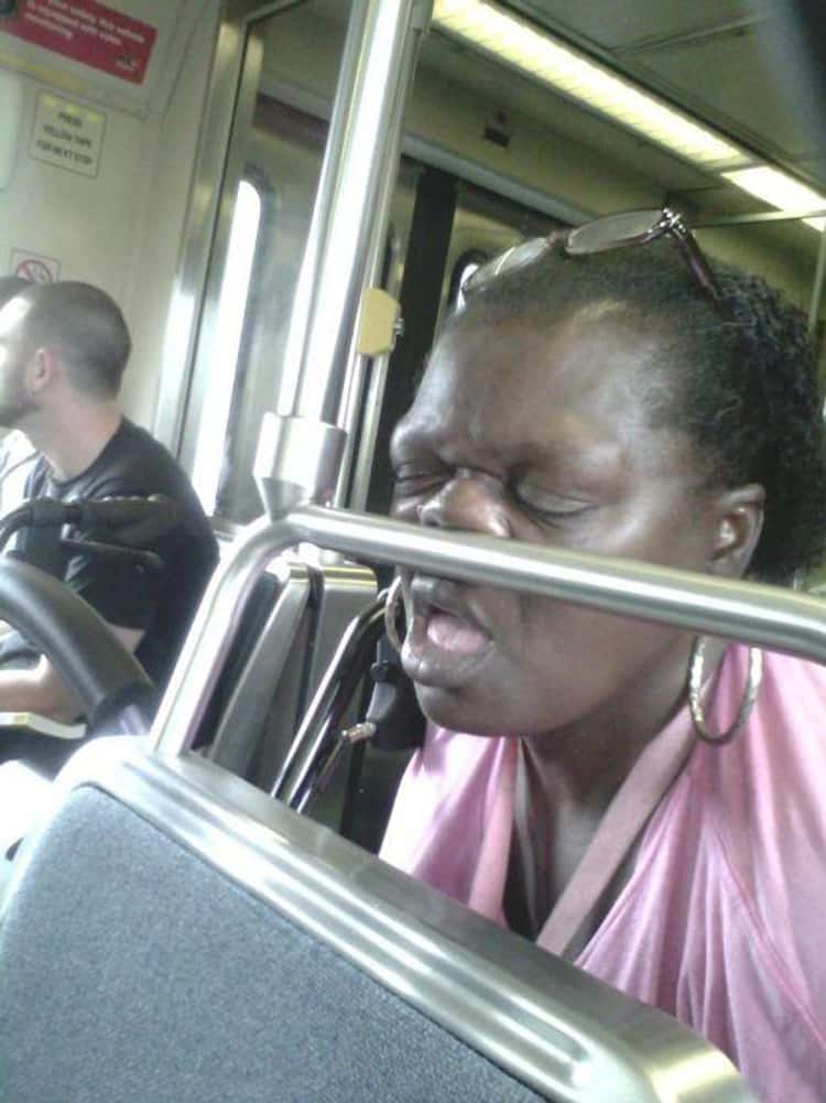 25 Funny Pictures Of People Riding And Sleeping On The Subway