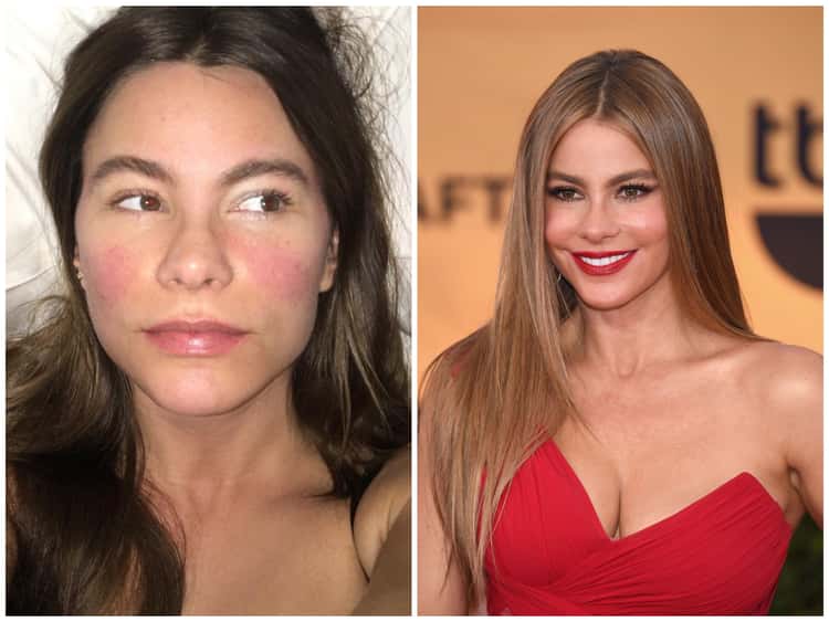 Celebrities With And Without Their Makeup