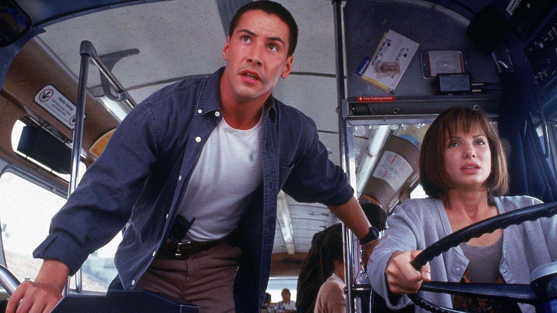 Keanu Reeves And Sandra Bullock In 'Speed'