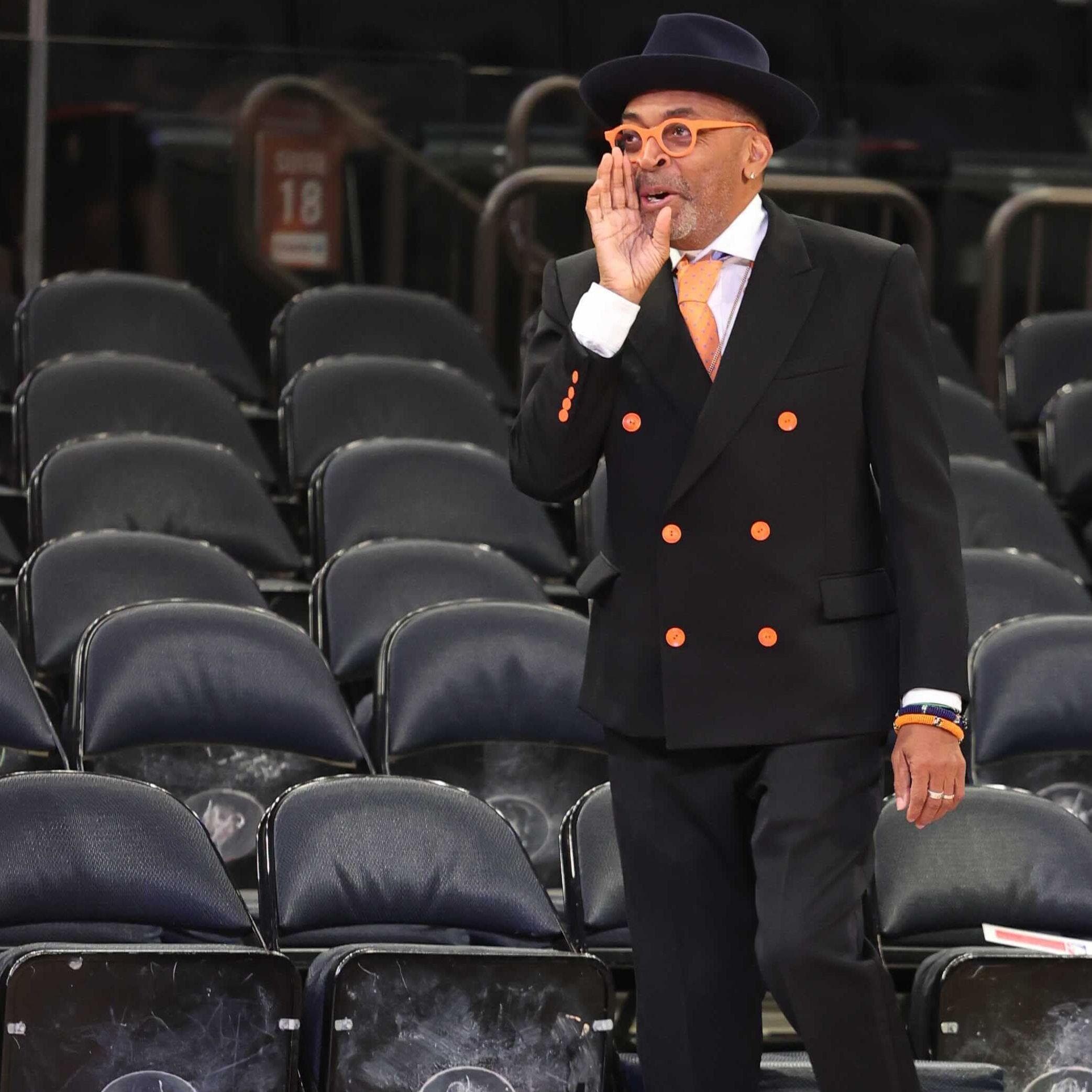 Spike Lee's Knicks Outfit Draws Comparisons to 'Fresh Prince of