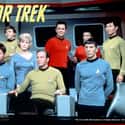 William Shatner, Leonard Nimoy, DeForest Kelley   Star Trek is an American science fiction television series created by Gene Roddenberry that follows the adventures of the starship USS Enterprise and its crew.