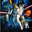 Harrison Ford, Carrie Fisher, Mark Hamill   Star Wars is a 1977 American epic space opera film written and directed by George Lucas.