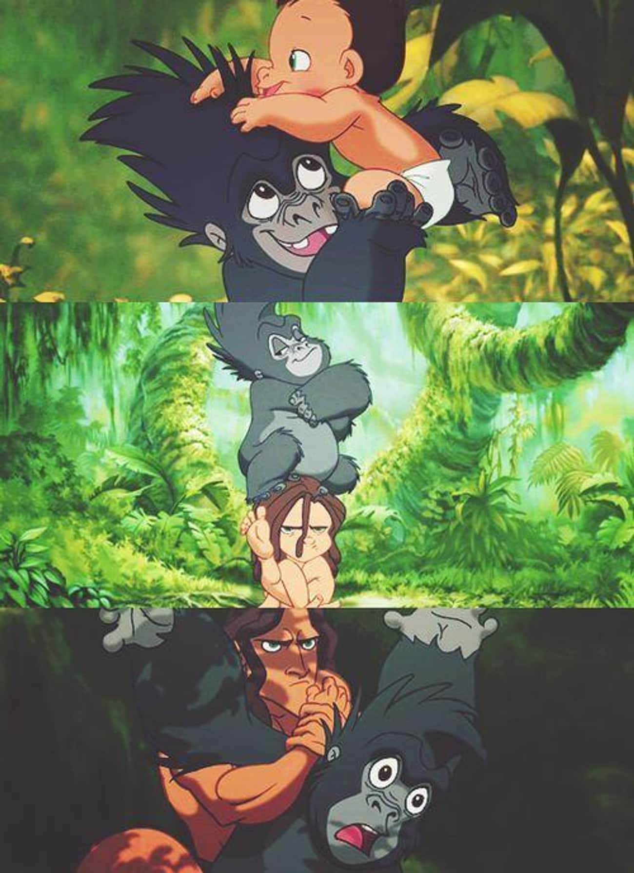 Тарзан персонажи. Тарзан 1999 Терк. Тарзан Дисней горилла.