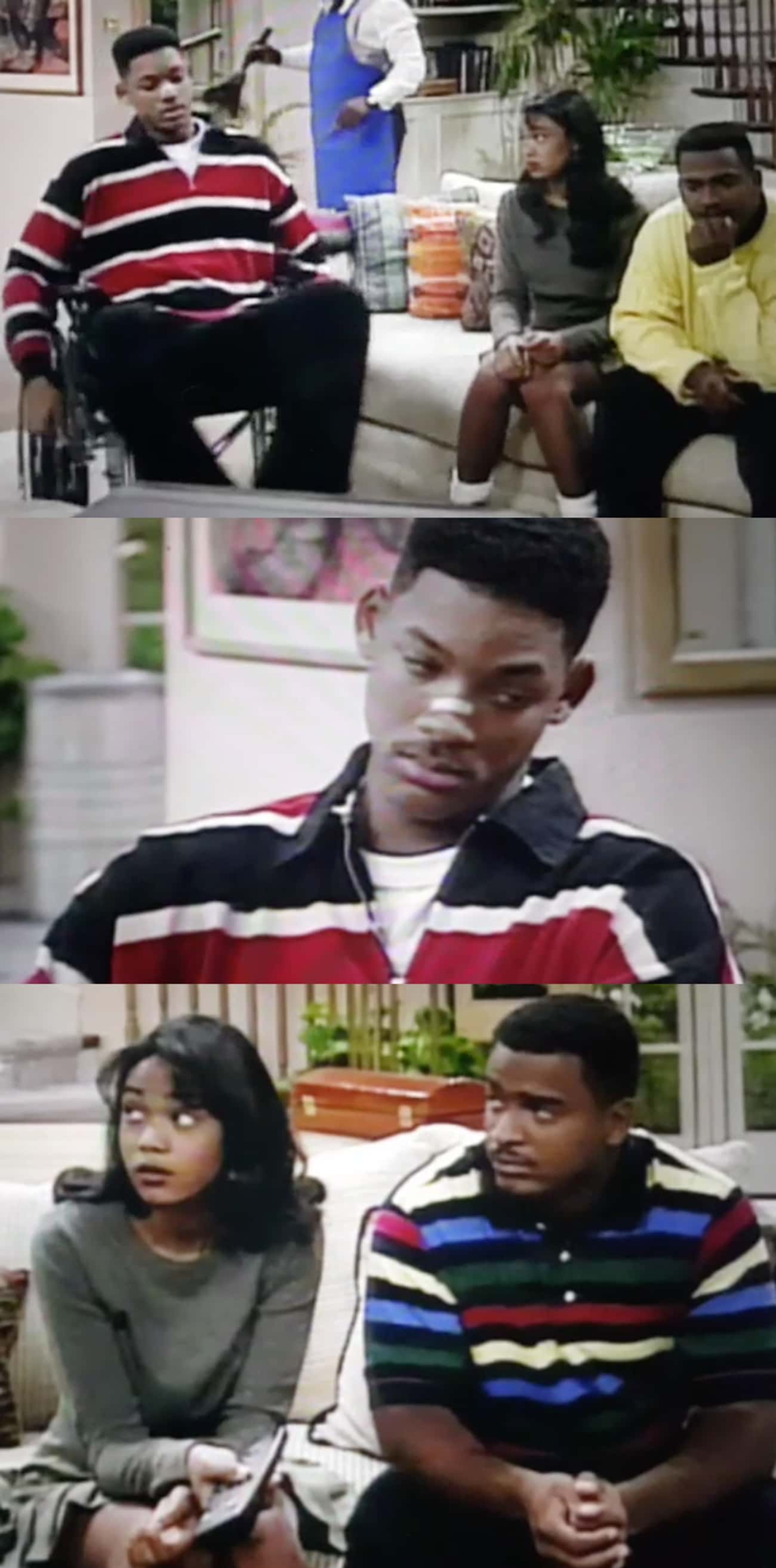 Carlton's Sweater Changes Between Shots In 'The Fresh Prince of Bel-Air'
