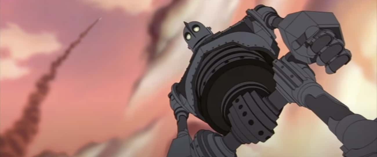 In ‘The Iron Giant,’ The Giant Sacrifices Itself To Stop A Missile From Hitting Hogarth’s Hometown