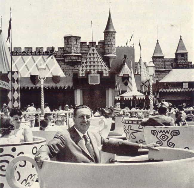 Walt Disney at Disneyland, 1955