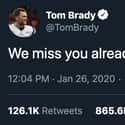 Tom Brady on Random Heartbroken Athletes React To Kobe Bryant's Death