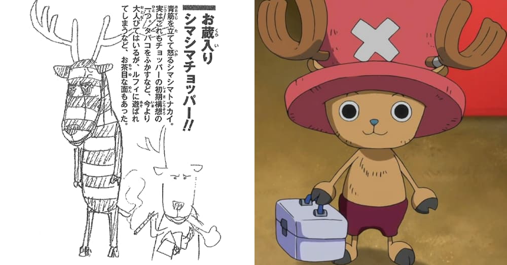 Oda's Original One Piece Sketches VS. The Actual Character Designs