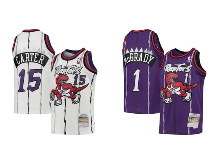 Someone modified the Raptors jerseys to these retro concept