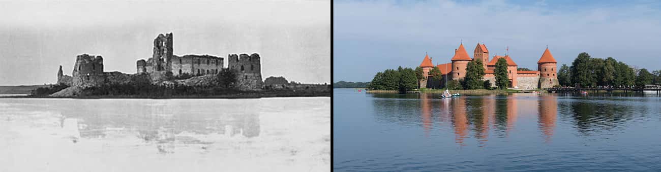 Trakai Island Castle (c. 1870-1880 & 2014)