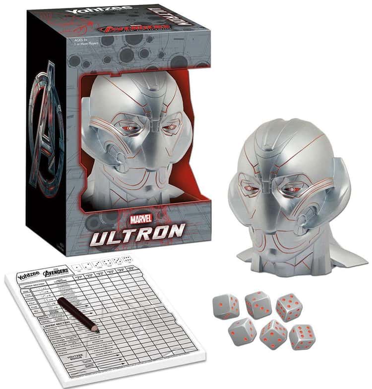 NEW YAHTZEE AVENGERS AGE OF ULTRON IRON MAN COLLECTOR EDITION GAME USAOPOLY 
