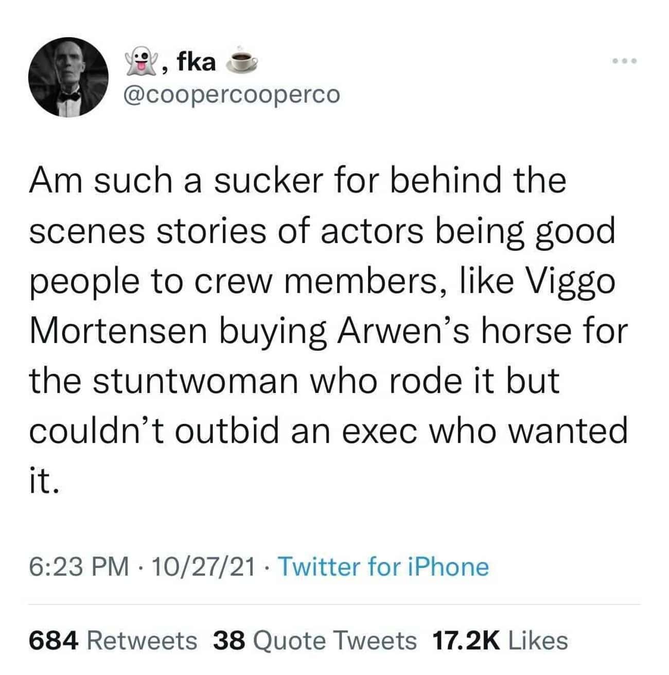 Viggo Mortensen Gifted Arwen's Horse