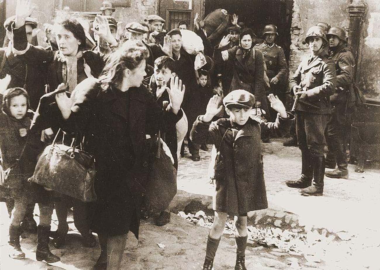 A Boy With His Hands Up In The Warsaw Ghetto (1943)