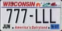 Wisconsin on Random State License Plate Designs