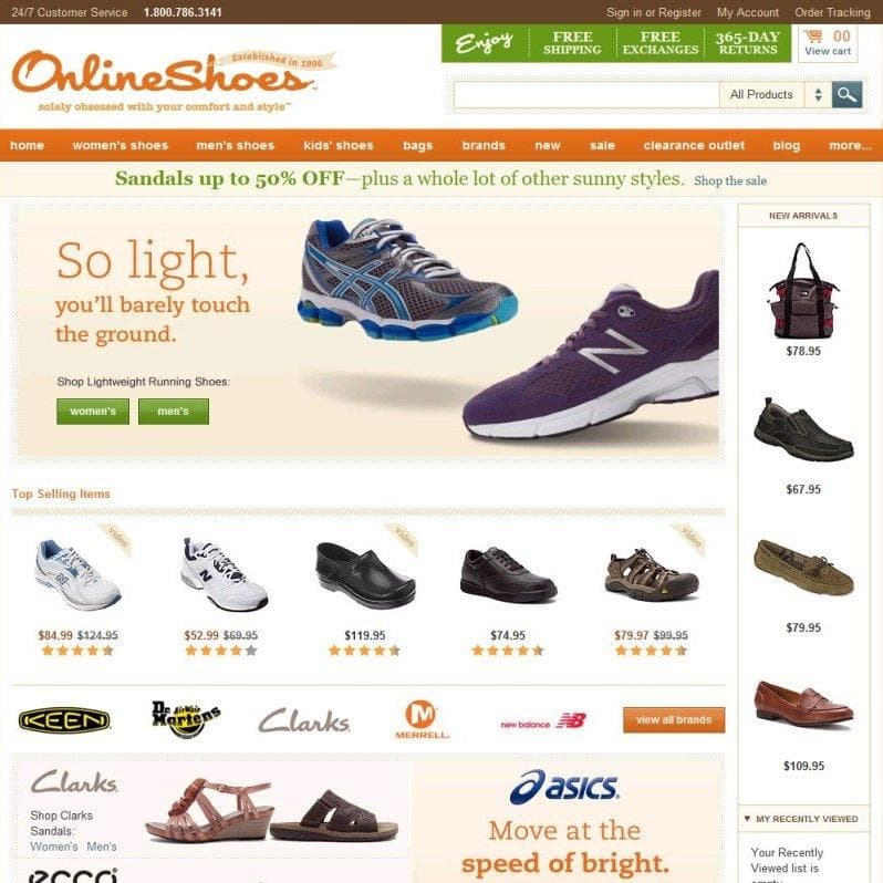 List of online shoe stores on sale