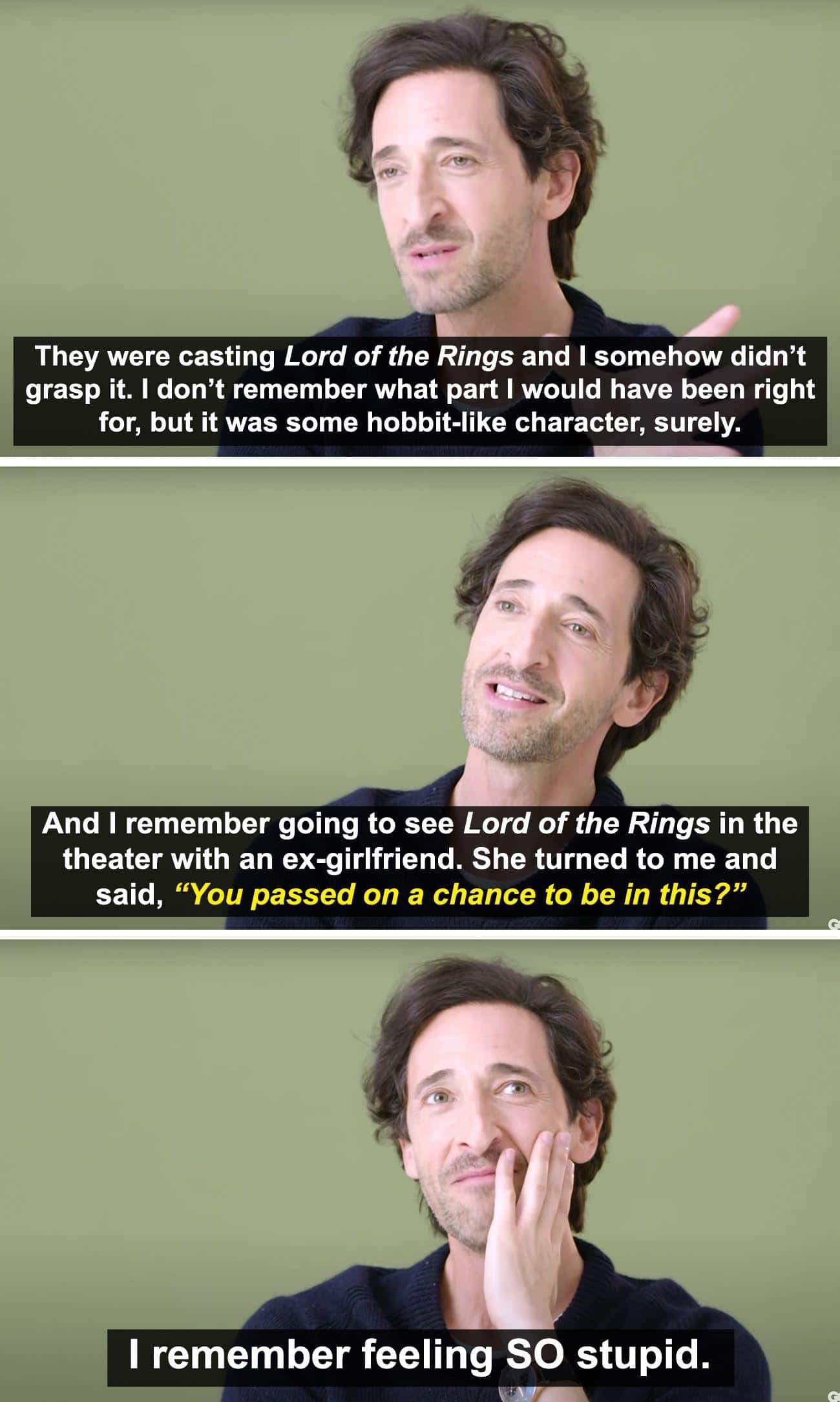 Adrien Brody Passed On An Opportunity To Be In 'The Lord of the Rings'