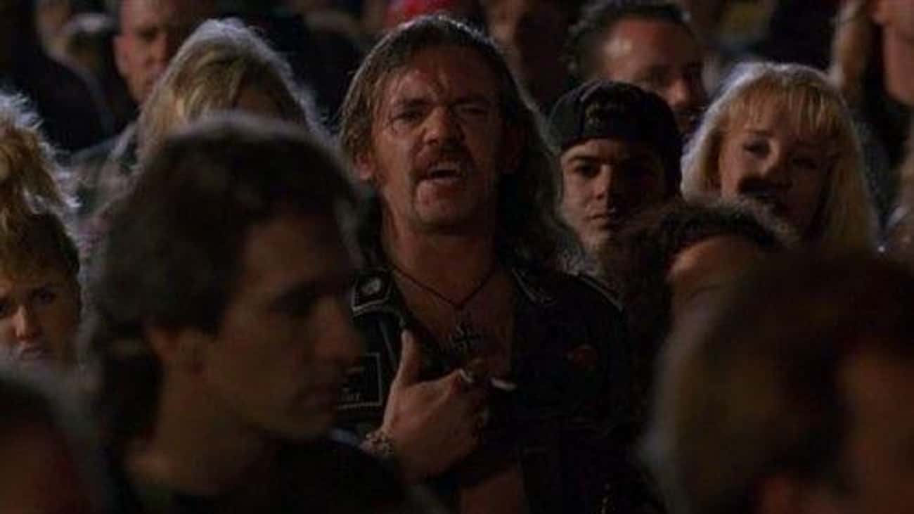 In 'Airheads,' The Crowd Supports Chazz By Shouting Out All The Nerdy Things *They* Used To Do Growing Up