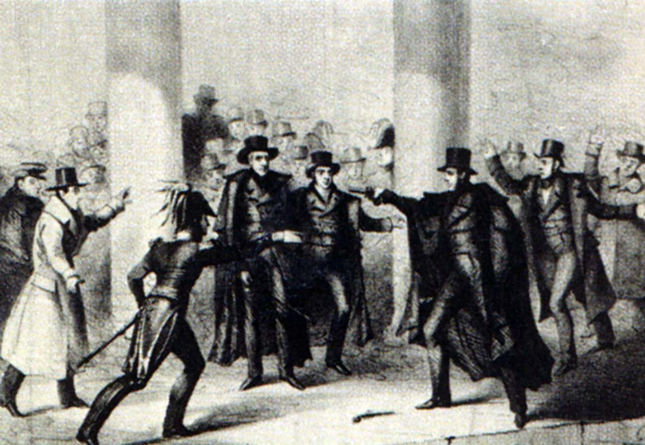 When A Man Tried To Shoot Andrew Jackson, Both Of His Guns Misfired, And Jackson Beat Him Up With A Cane