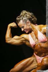 photo of angela salvagno muscle woman flexing biceps