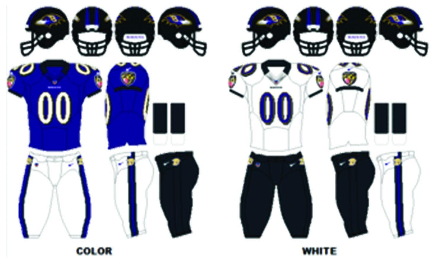 ravens home jersey color