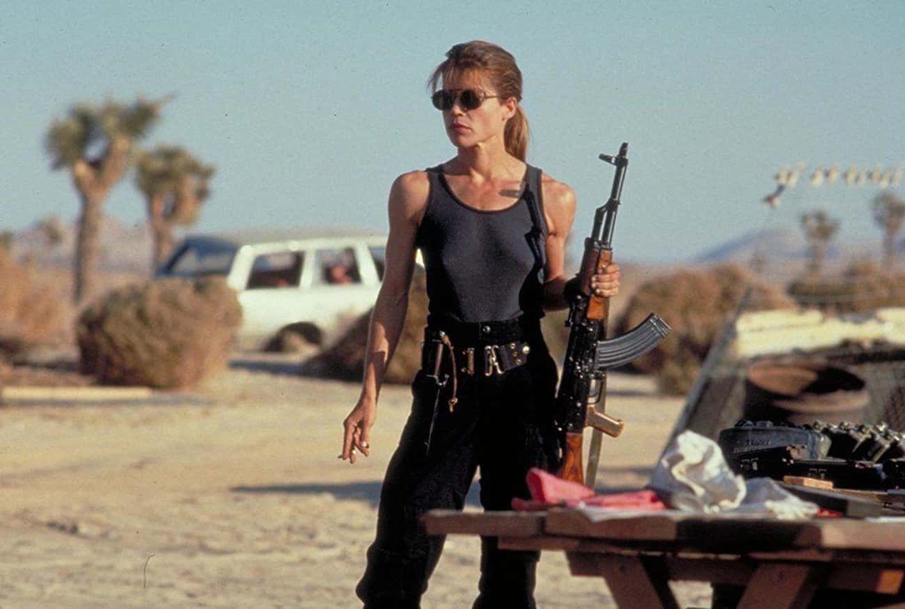 For 'Terminator 2,' Linda Hamilton Trained With An Israeli Commando To Become Proficient With All Her Weapons