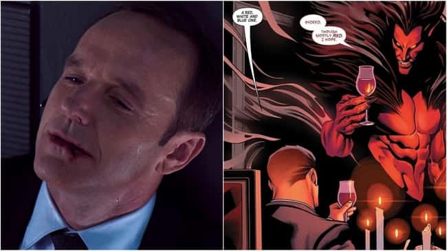 1. Phil Coulson has a bad habit of dying painfully. As seen in Marvel Comics, Deadpool shot him in the chest, and he died. However, when Coulson reappeared in the comic book, it was as if the murking had never taken place. The Squadron Supreme, his own superhero team, and a high-flying government job made him more influential than ever.