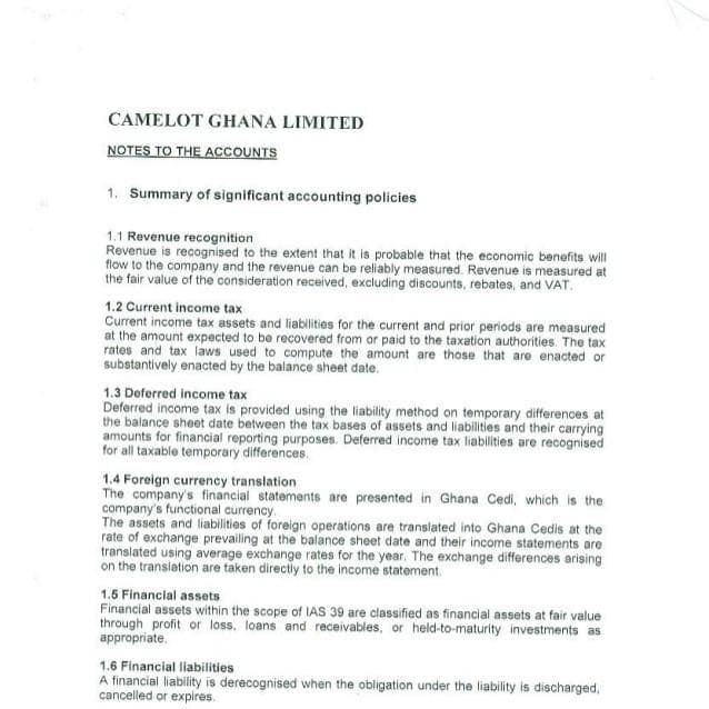 Camelot Ghana is listed (or ranked) 6 on the list List of Printing Companies