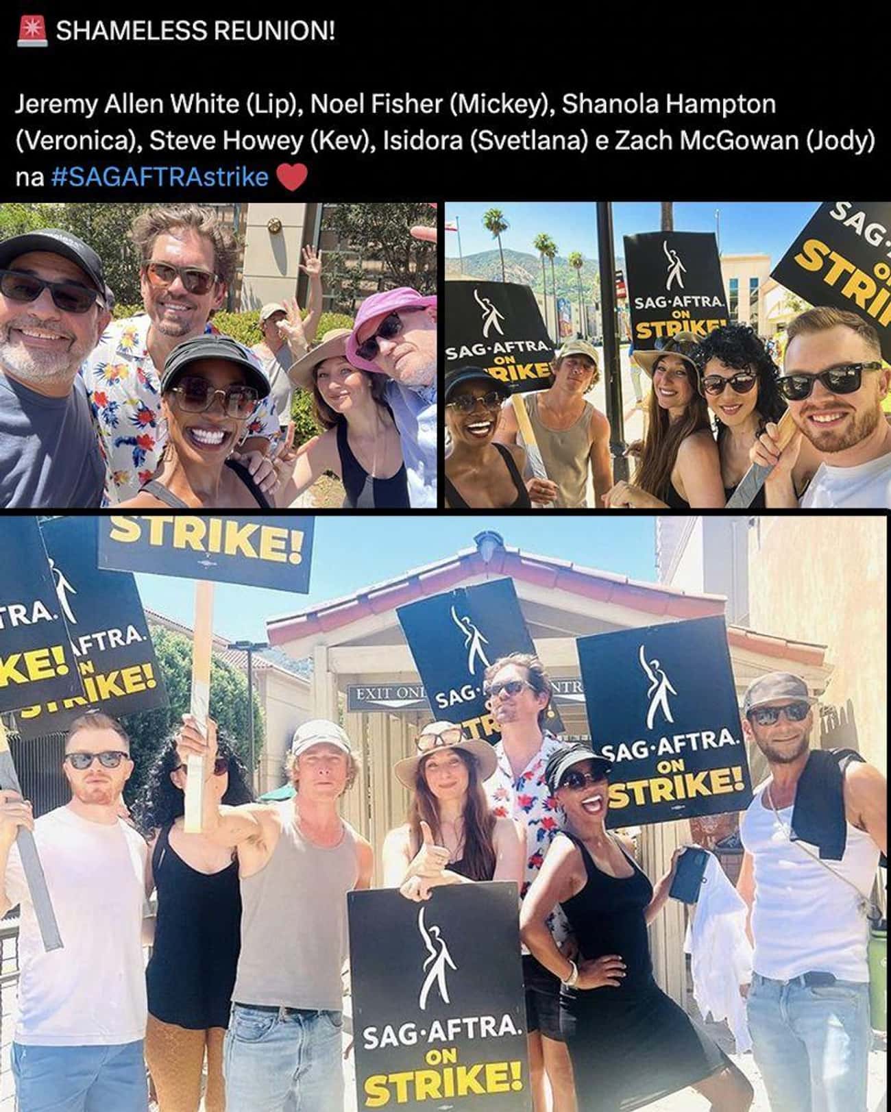 A 'Shameless' Reunion On The Picket Line