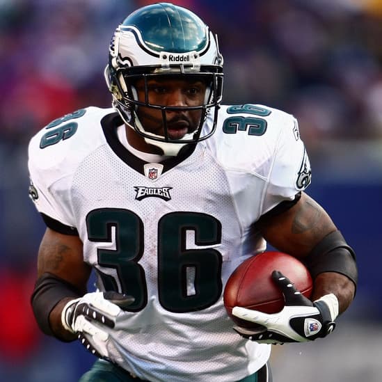 Philadelphia Eagles running back Brian Westbrook (36)dodges