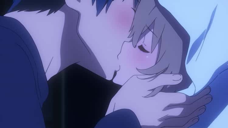 toradora taiga and ryuuji kissing scene
