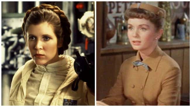 Carrie Fisher is listed (or ranked) 15 on the list 18 Photos Of Celebrities And Their Famous Parents At The Same Age